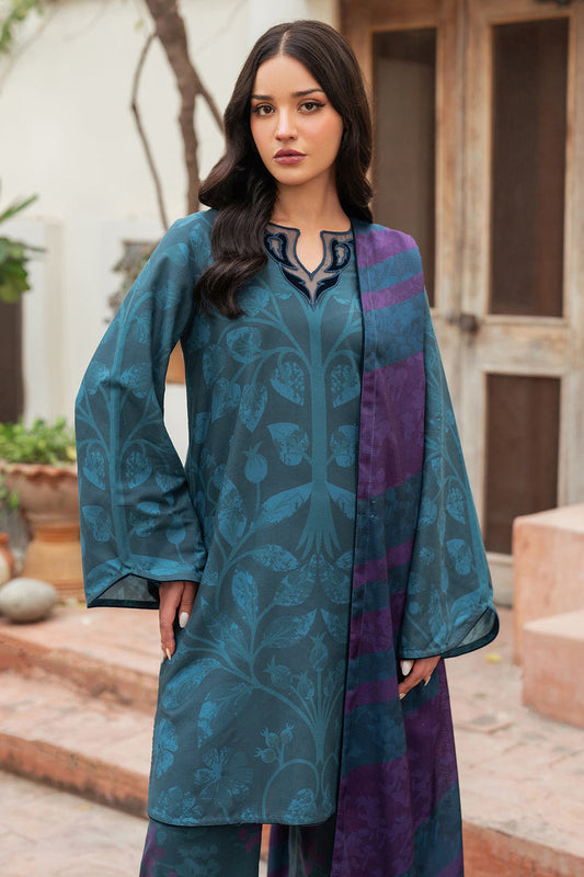 JAZMIN 3PC LAWN PRINTED SHIRT TROUSER VOIL PRINTED DUPATA 0098-IN