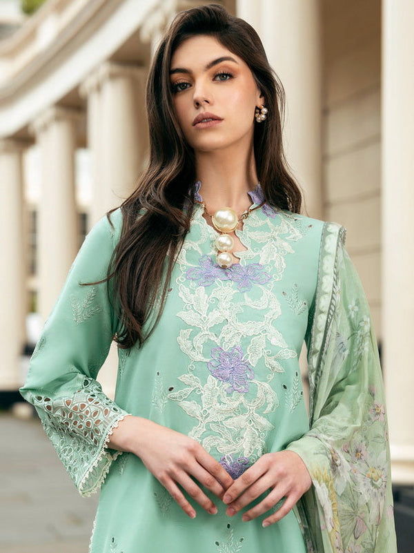MUSQ 3PC LAWN HOLE EMBROIDERED