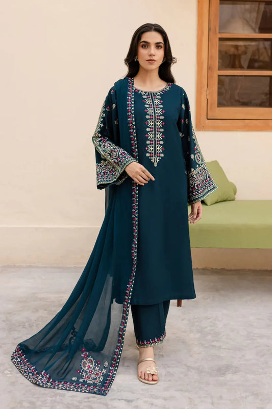 Garnet Embroidered lawn Three Piece Noors