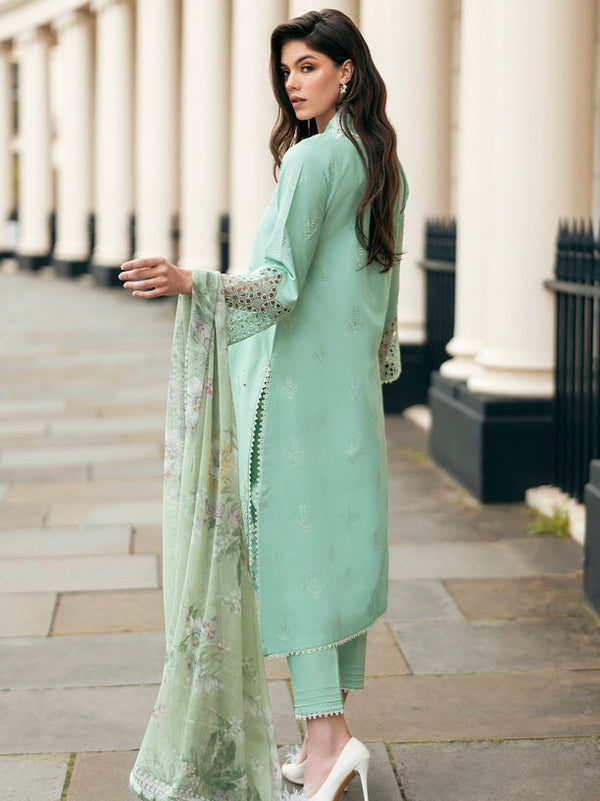MUSQ 3PC LAWN HOLE EMBROIDERED