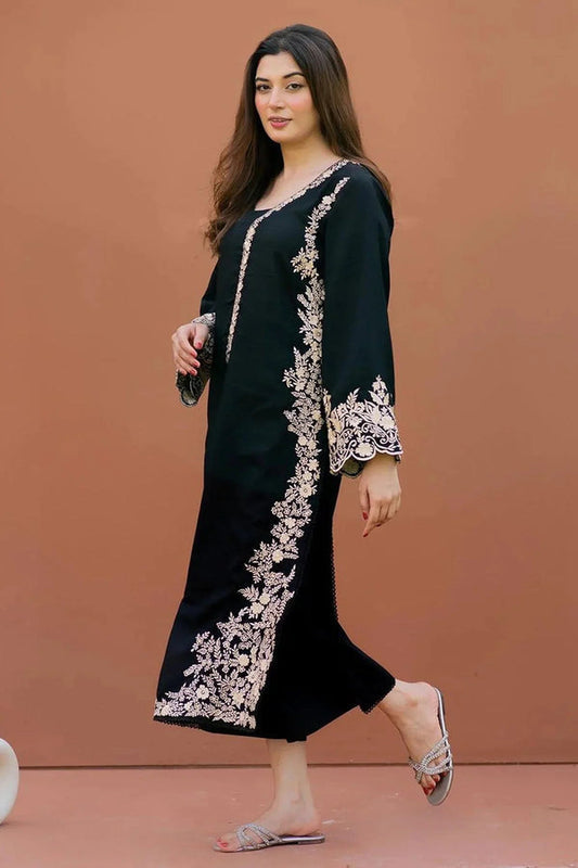 Lajwanti 2PC Lawn Embroidered SHIRT SLEEVES PLAIN TROUSER 517-IN