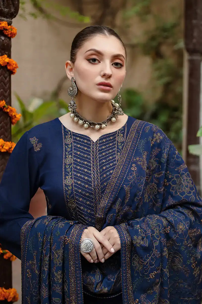 Bareeze D-10 Embroidered Dhanak Three Piece Winter Collection FCC