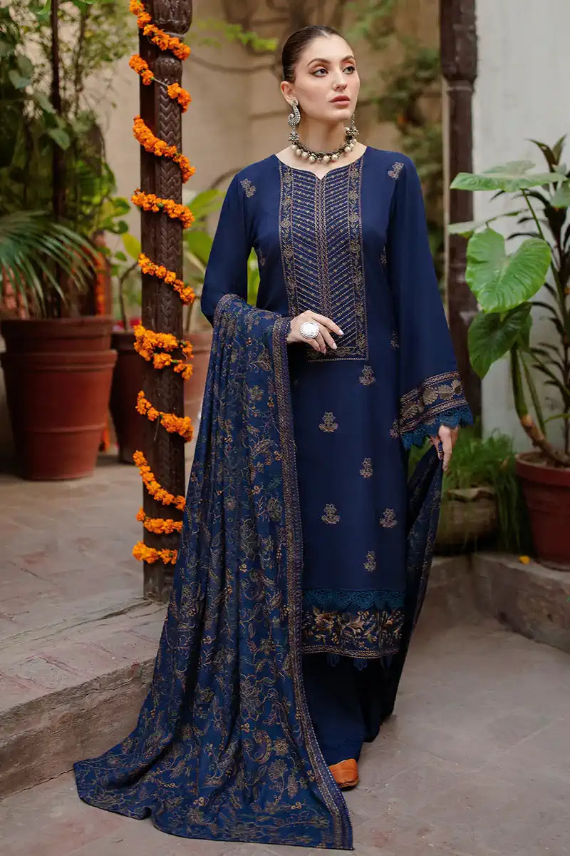 Bareeze D-10 Embroidered Dhanak Three Piece Winter Collection FCC