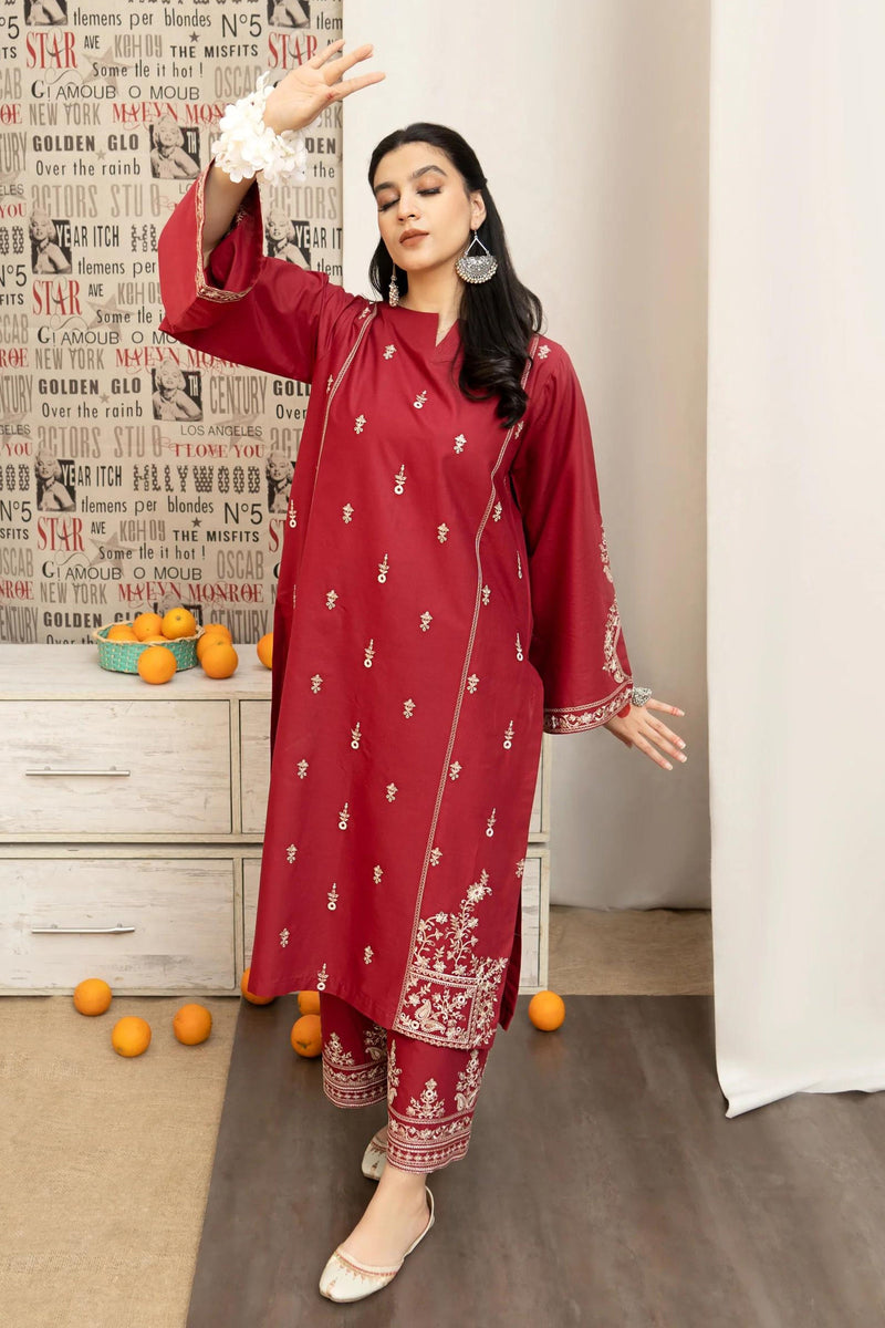 URGE - 3PC DHANAK EMBROIDERED