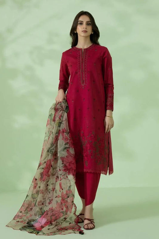 Sapphire Embroidered Dhanak Three Piece FCC-SPW-751