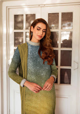 NATASHA KAMAL NET Tai & dai Winter Collection - Green