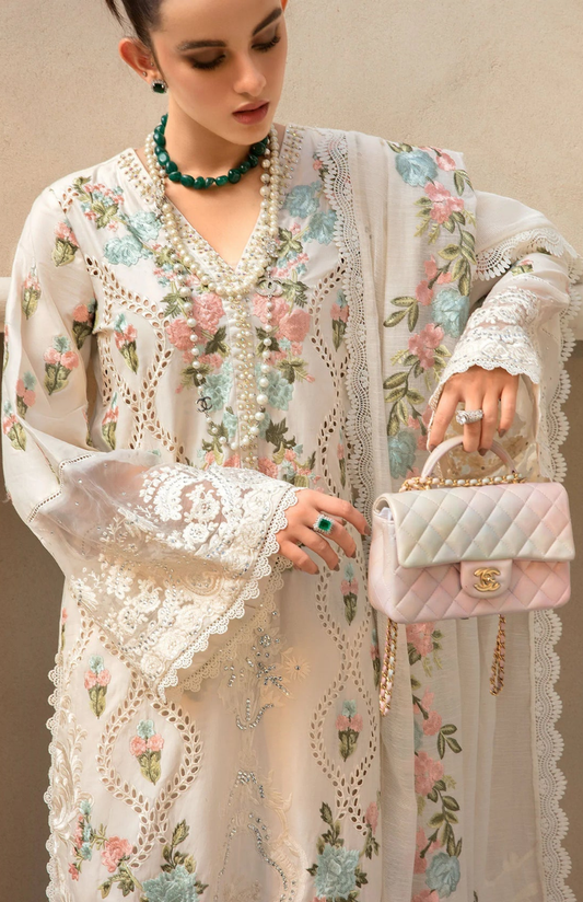 MONSOON BLOOMS DHANAK Three Piece WInter Collection FCC
