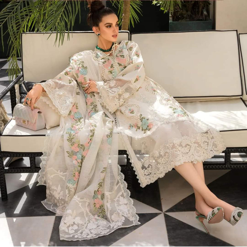 MONSOON BLOOMS DHANAK Three Piece WInter Collection FCC