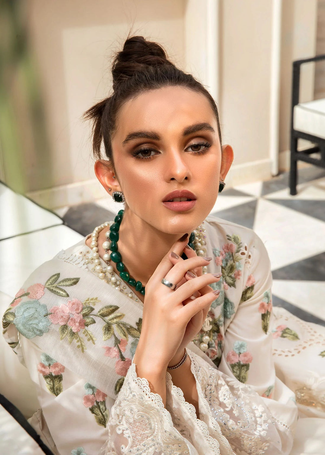 MONSOON BLOOMS DHANAK Three Piece WInter Collection FCC