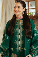 ZARA SHAJAHAN 3PC LAWN EMBROIDERED SL-77MW