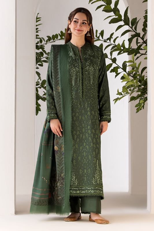 SOBIA NAZIR 3PC LAWN EMBROIDERED SHIRT WOLLEN PRINTED SHAWAL 787-IN