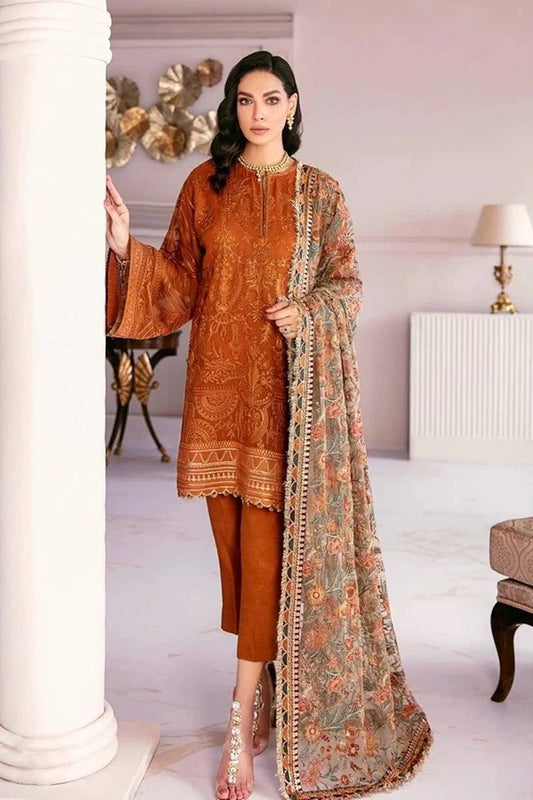 Cross Stitch Winter Embroidered Three Piece FCC-CS-03