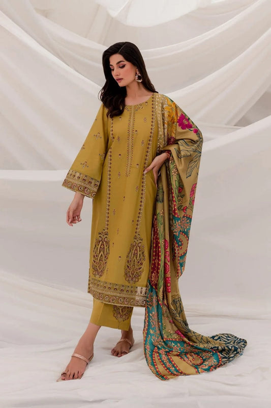 Sapphire Embroidered Dhanak Three Piece SPW-857