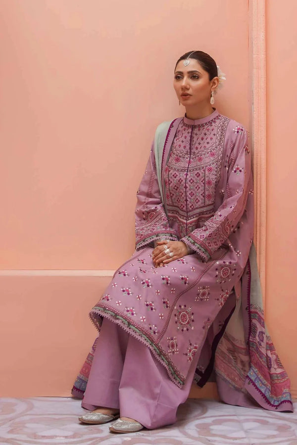 Zara shah jhan Embroidered Lawn Three Piece SL-15