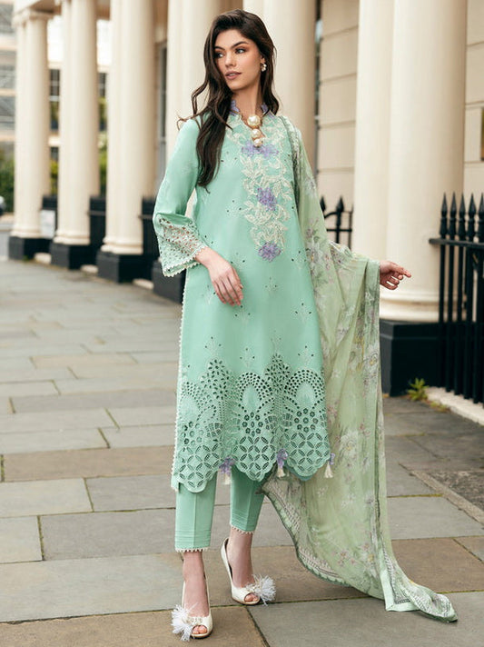 MUSQ 3PC LAWN HOLE EMBROIDERED