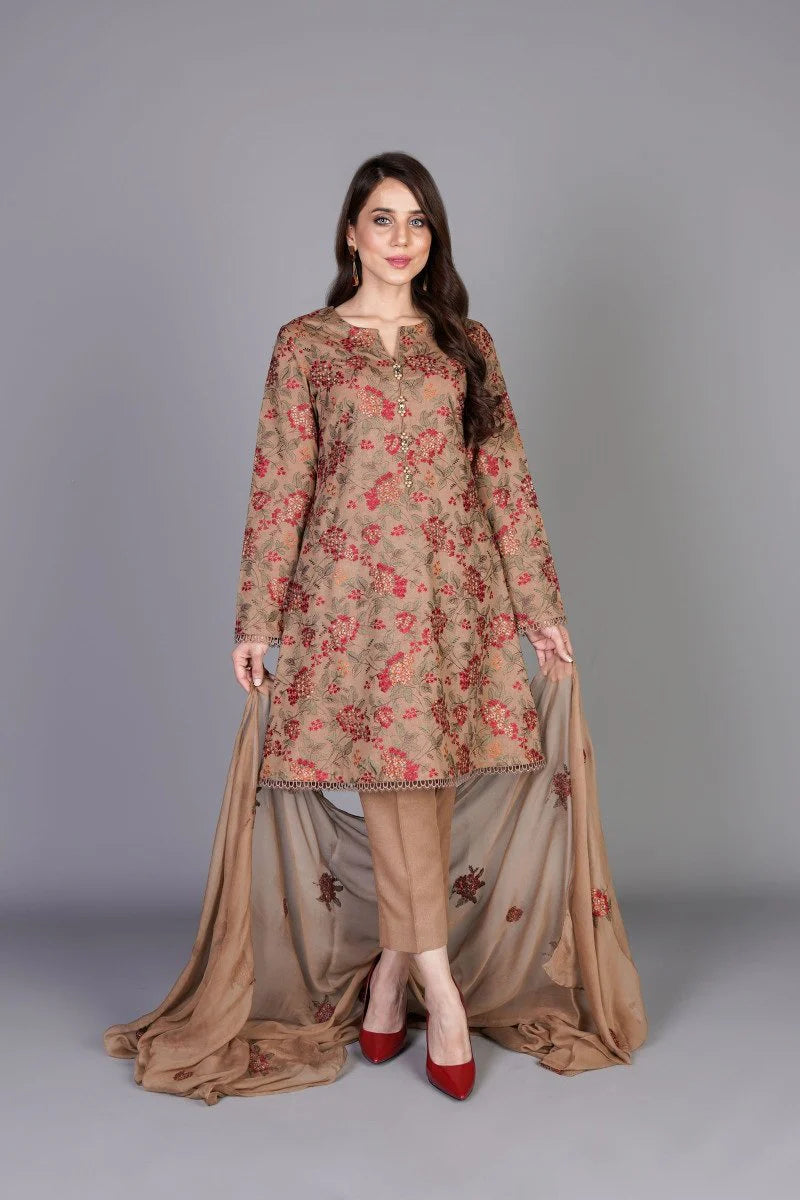 Embroidered Lawn Three Piece Bareeze SL-5026