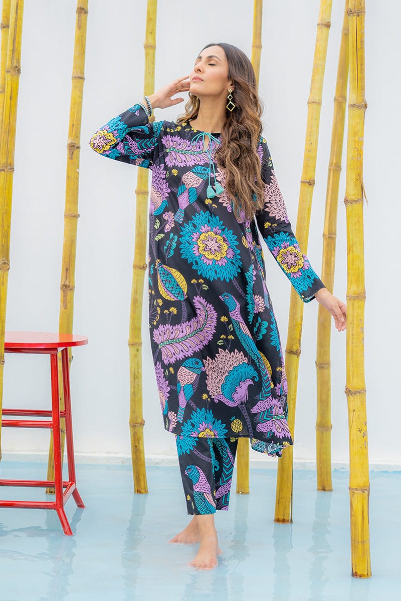 Digital Printed Shamoz Silk two piece SL-483