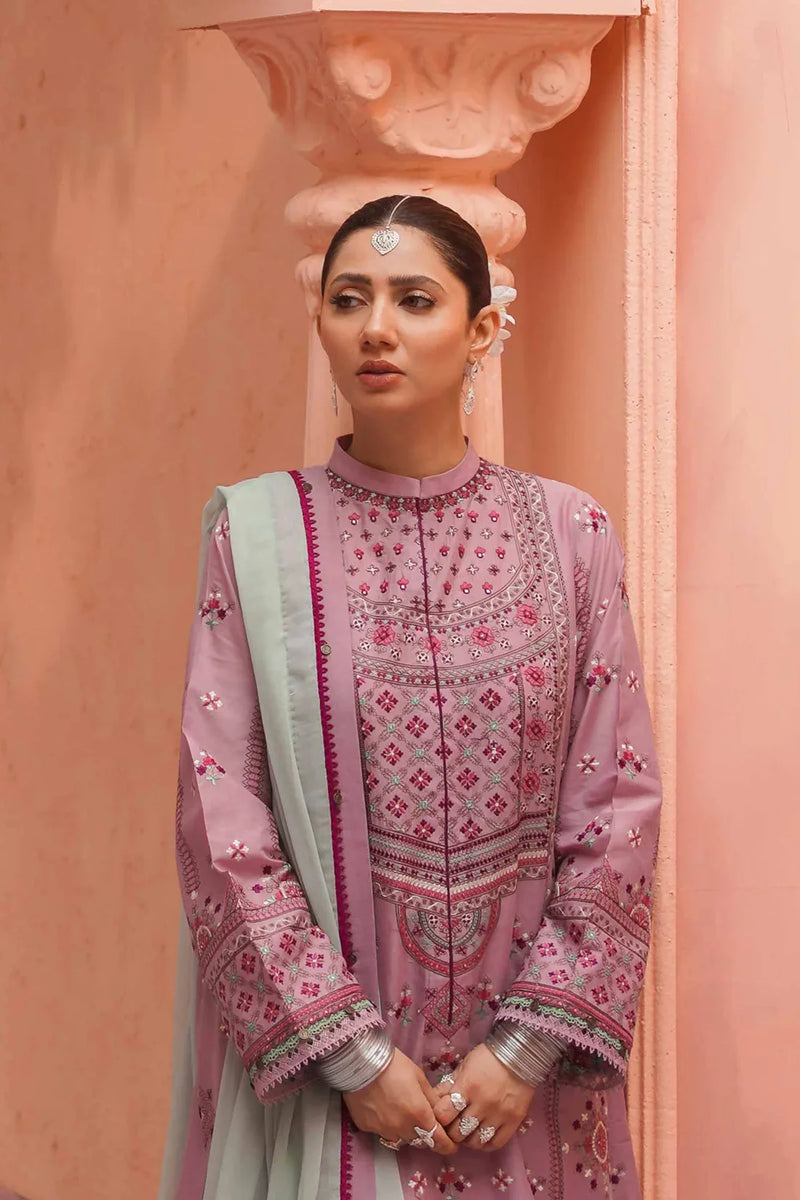 Zara shah jhan Embroidered Lawn Three Piece SL-15