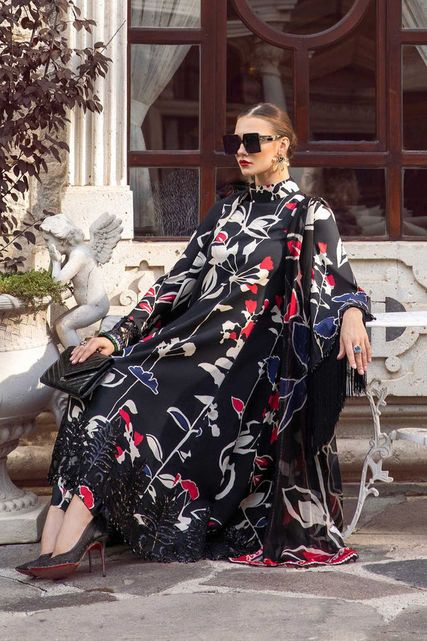 MARIA B 3PC LAWN ALLOVER & FANCY PRINTED DUPATA