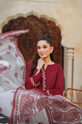 ZIVA 3PC EMBROIDERED & PRINTED DUPATA SLEMW- 011