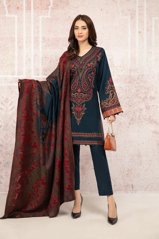 Qalamkar Embroidered Lawn Three Piece SL-1022