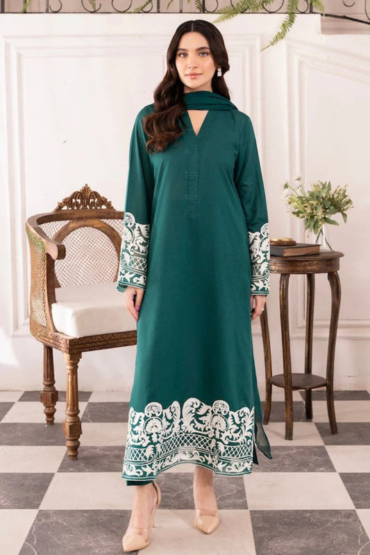 MARIA.B 3PC LAWN EMBORIDED SHIRT SLEEVES CHIFFON DUPATA 0768-IN