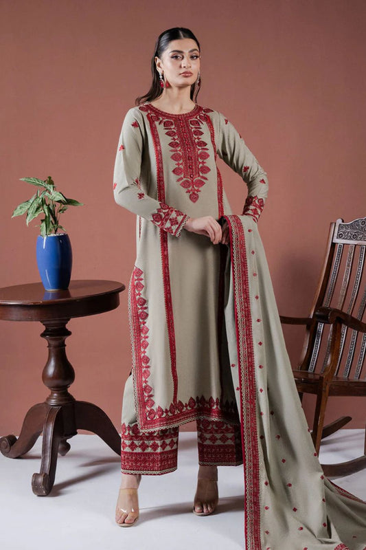 ASIM JOFA-3PC LAWN EMBROIDERED SHIRT WITH LAWN EMBROIDERED DUPATTA AND LAWN TROUSER-BIC-3563